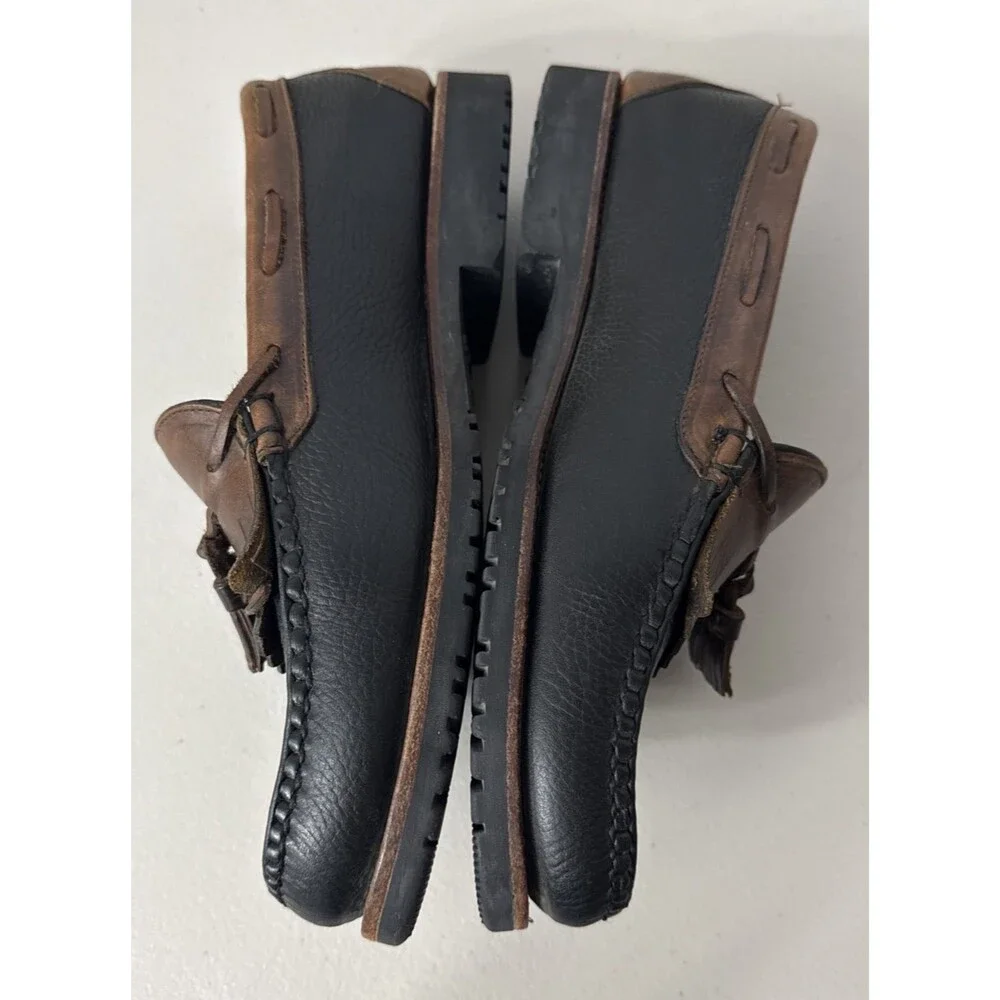 Allen Edmonds Nashua Loafers Dress Shoes Mens Black Brown Leather USA Size 10.5